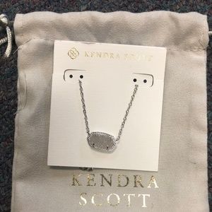 NWT Kendra Scott Elisa Silver Necklace Drusy